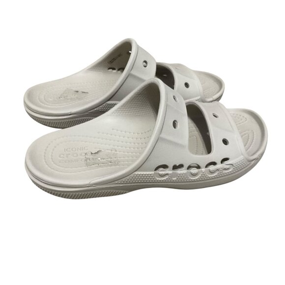 Crocs  Unosex White Slide Sandals wome 9--mens 6Lightweight Slip-On Comfort - Picture 10 of 11